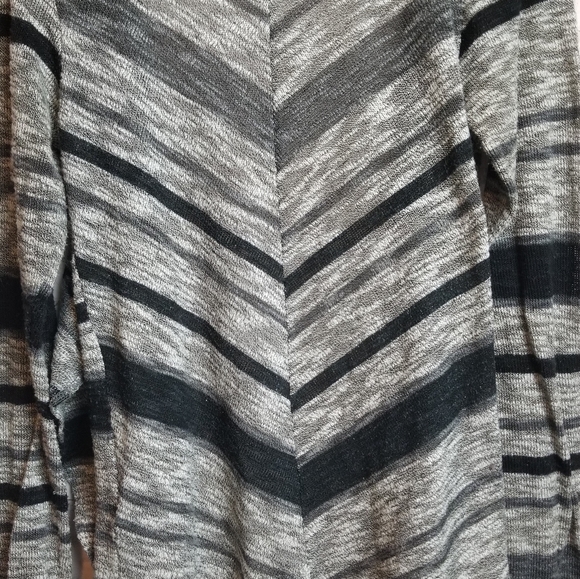 SPOILED black and grey draped front knit cardigan - Picture 7 of 8